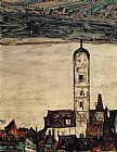 Egon Schiele Wall Art - Church in Stein on the Danube